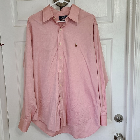 (984) Ralph Lauren Men's Classic Fit Polo Shirt, 16.5 Color: Pink - Picture 3 of 11